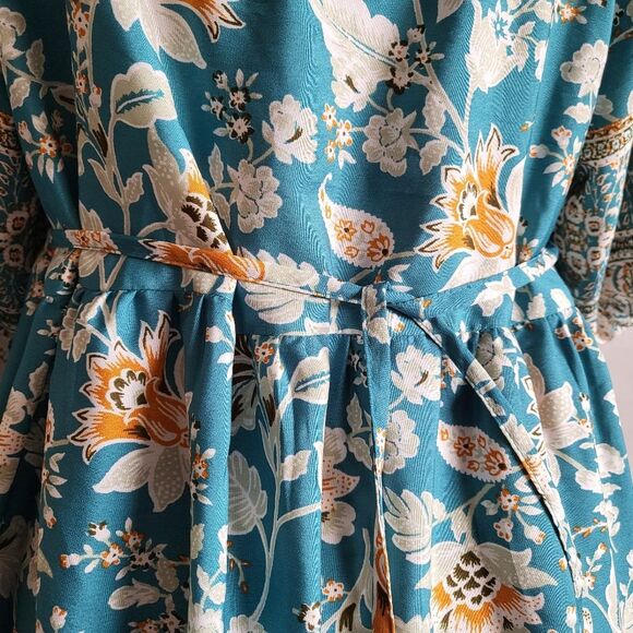 Band of the Free Floral Print Tiered Mini Dress Size L - Picture 7 of 10